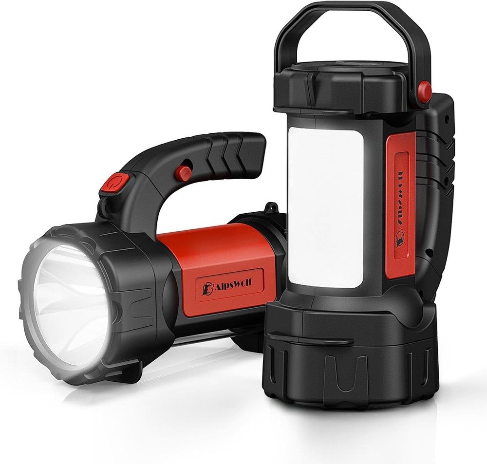 AlpsWolf Camping Lantern Rechargeable, 2 Pack Same LED Flashlight Red