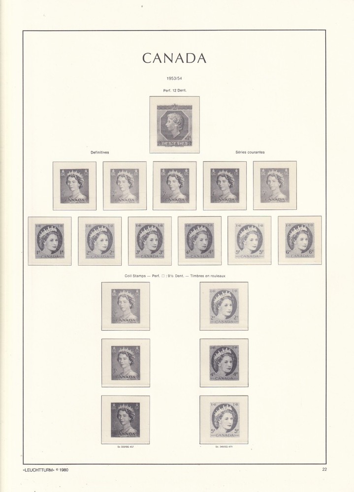 CANADA RED LIGHTHOUSE DL HINGELESS ALBUM & SLIPCASE PAGES 1952 -1990 LIST BELOW