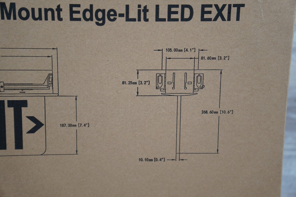Qllite Recessed Exit Light LED EXIT Sign Green Or Red 120-347vac