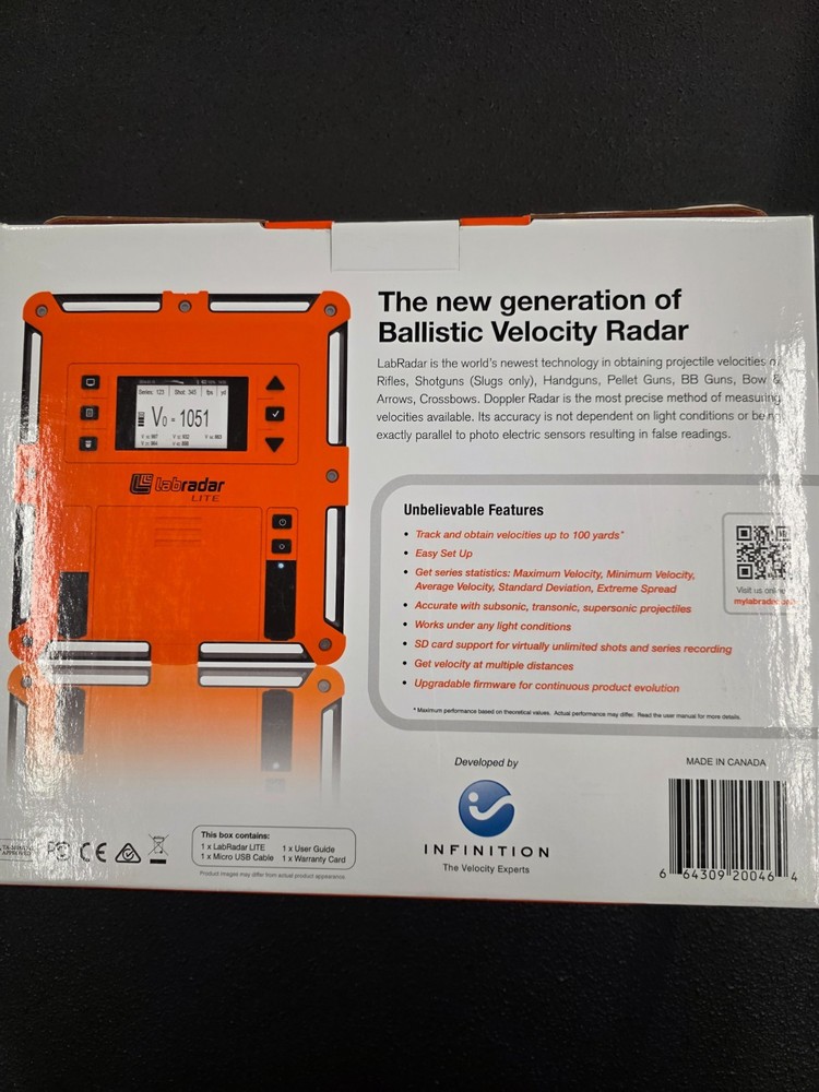 LabRadar Lite doppler shooting chronograph