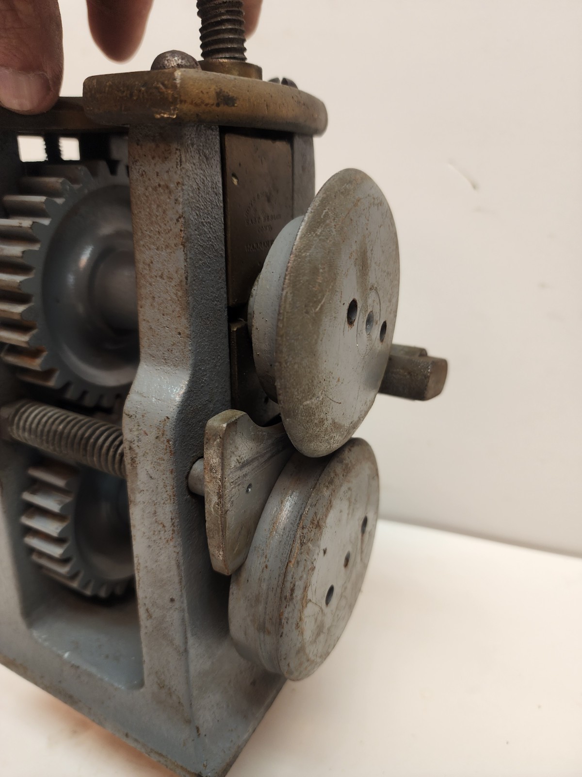 Roys & Wilcox Brass Top #6 turning Machine Sheet Metal Bead Roller Crimper Bead