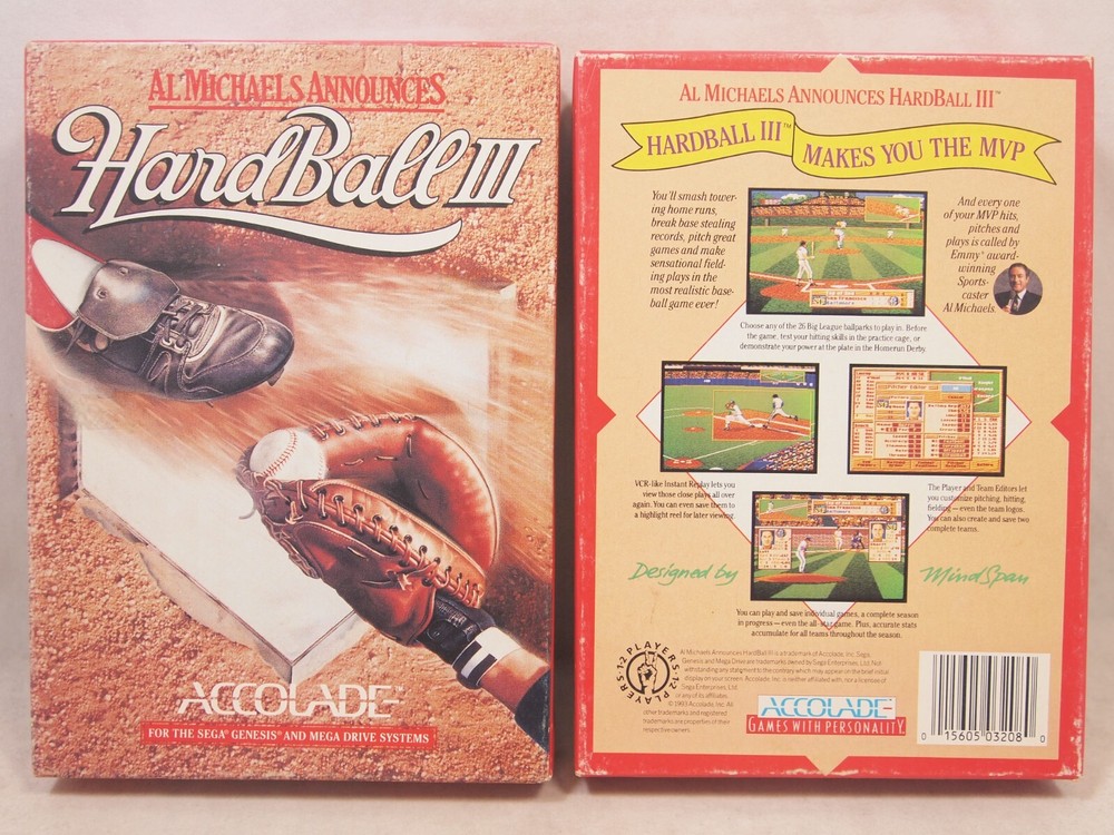 Hardball III (SEGA Genesis) Authentic CARDBOARD BOX ONLY