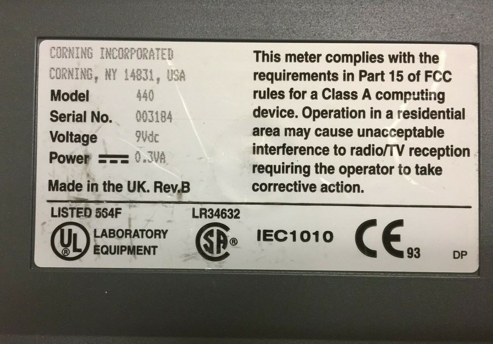 Corning Model 440 pH Meter