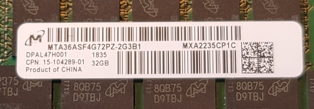 Micron 32GB 2Rx4 PC4-2400T Registered ECC Server RAM