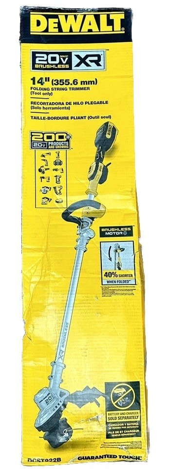 (DCST922B) DeWalt 20V MAX XR Brushless Folding String Trimmer