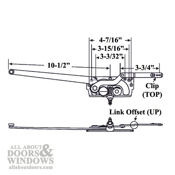 Truth Dual Arm Entrygard Casement Operator Left Hand Short Link Window Operator