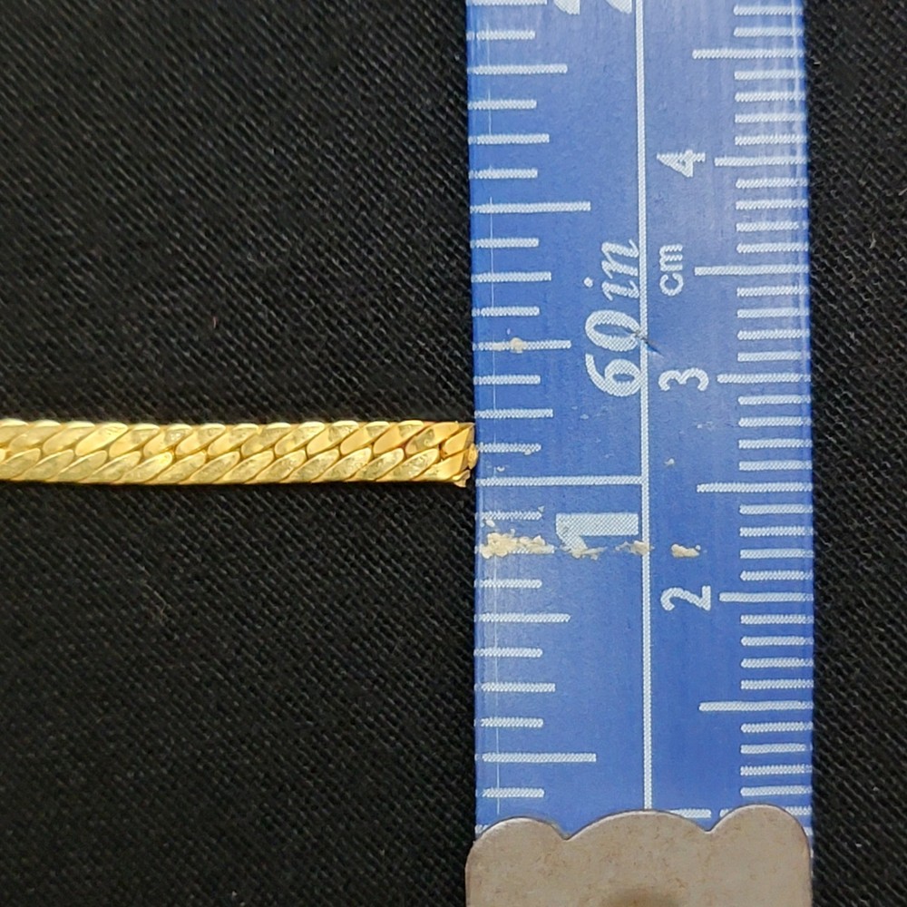 Gold Tone Herringbone Flat & Link Chains, Unfinished Bulk, No Closure