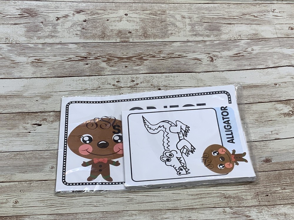Gingerbread Boy - Themed Learning Centers - Color Object Match - Laminated