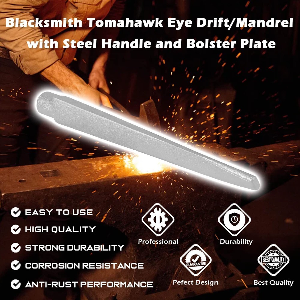 Tomahawk Eye Drift Mandrel Blacksmith Tool Axe Hammer Knife Drift Forging Tools