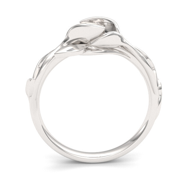 Floral-Leaves Engagement ring