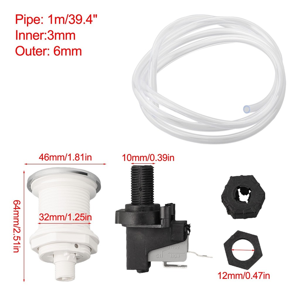 On/Off Push Button Switch Jetted Jet Bath For Spa Hose Air Pool Remote Control