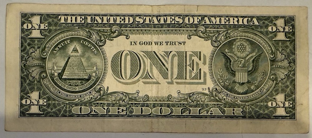 FRN One Dollar Error Ink Drop 2013