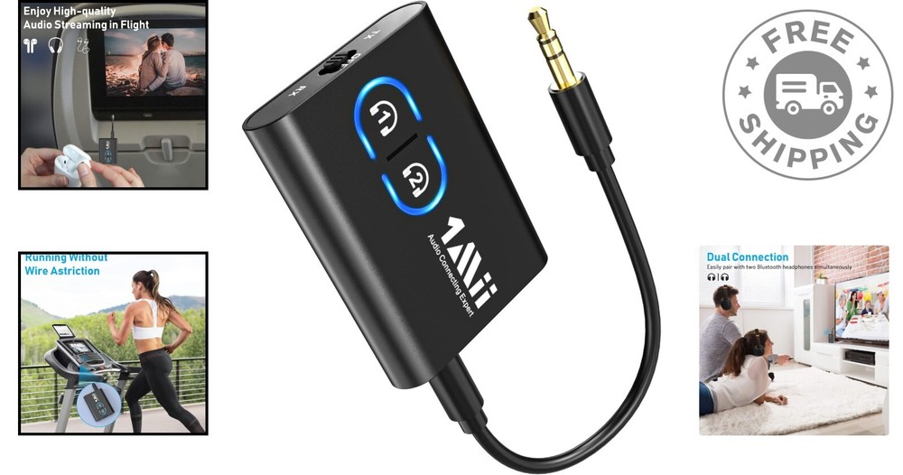 High-Performance Bluetooth 5.3 Audio Adapter - Ultra-Low Latency & Long Battery
