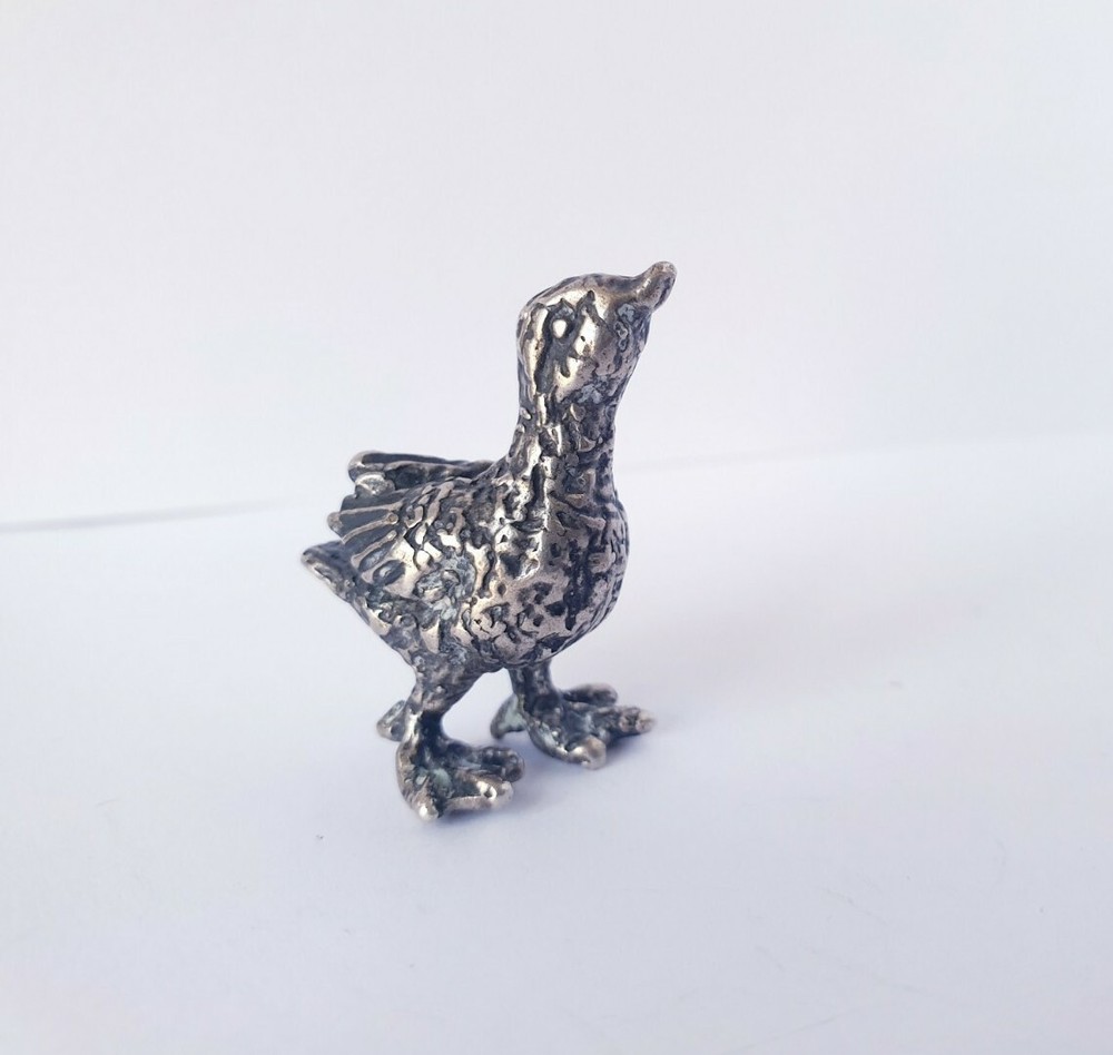 Vintage Solid Silver Italian made miniature Baby Chick Hallmarked