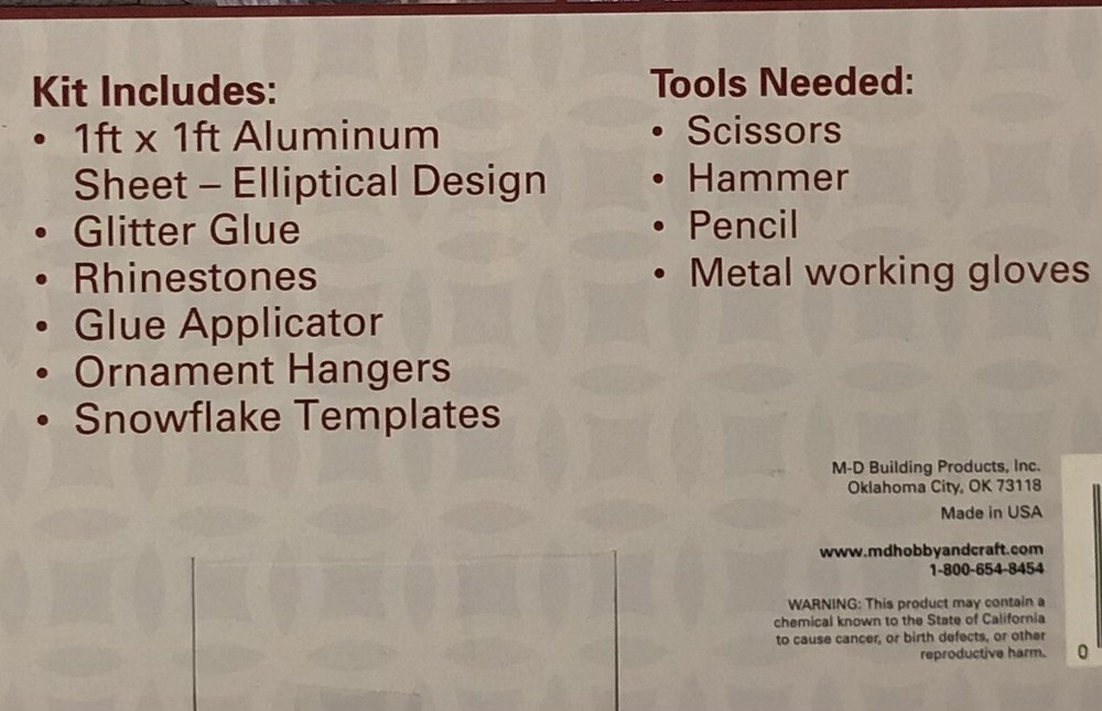 MD Hobby and Craft Snowflake Kit