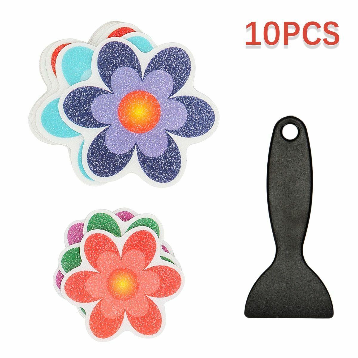 Non Slip Flower Stickers Decals Tape Mat for Bath Tub Stairs Shower Appliques