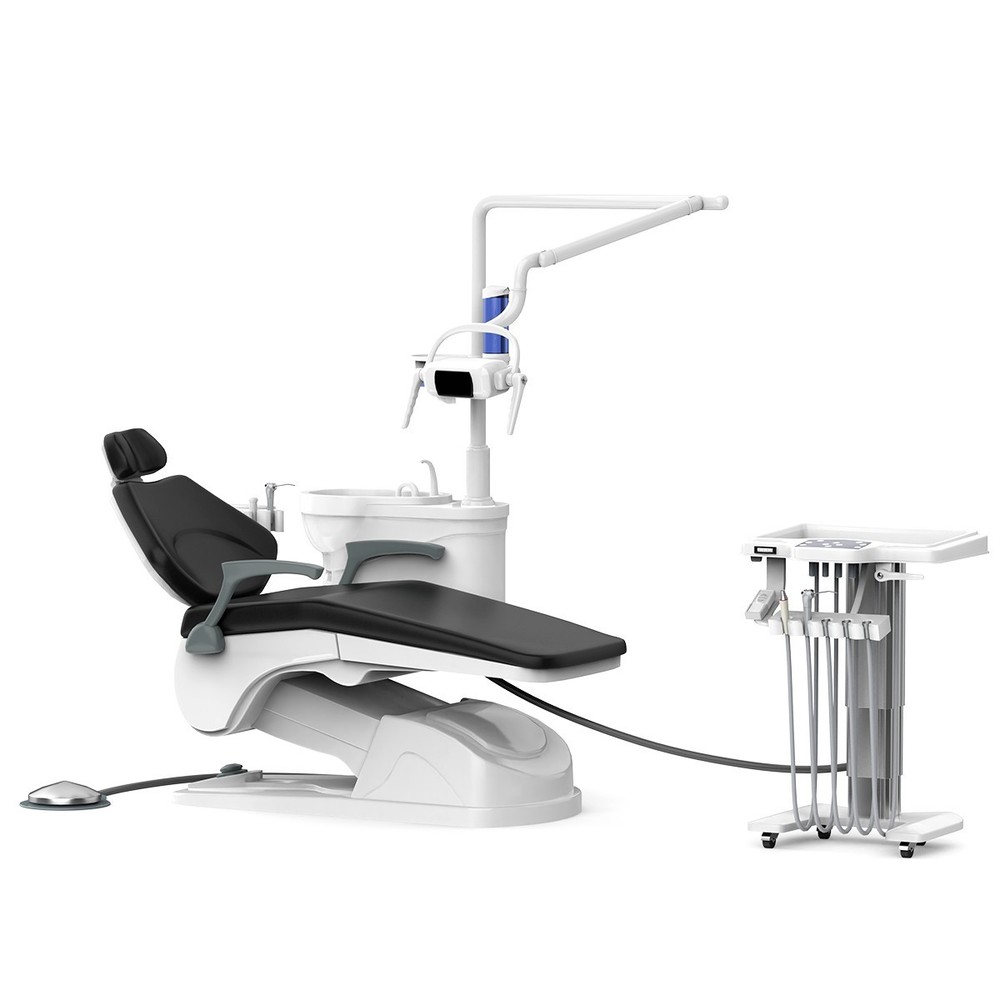 FDA Dental Chair Unit Computer Control Built-in Scaler Stool Liftable Trolley