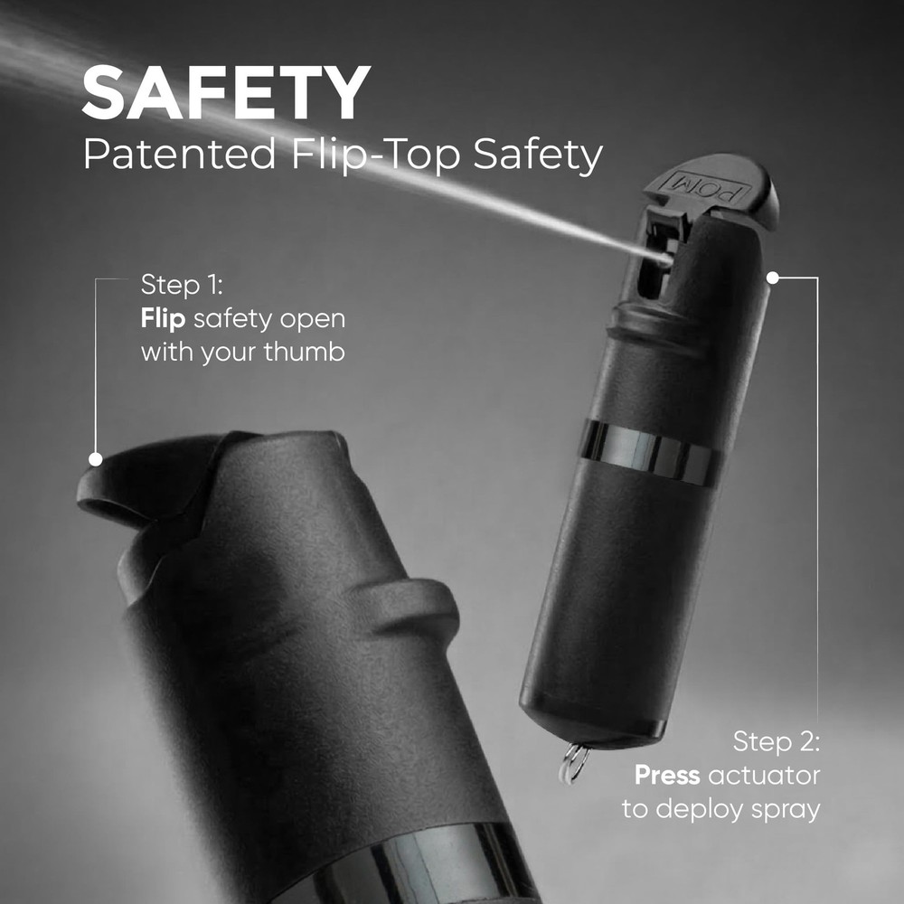 Pepper Spray Combo Pack Clip & Keychain - Maximum Strength OC Spray Self Defe...