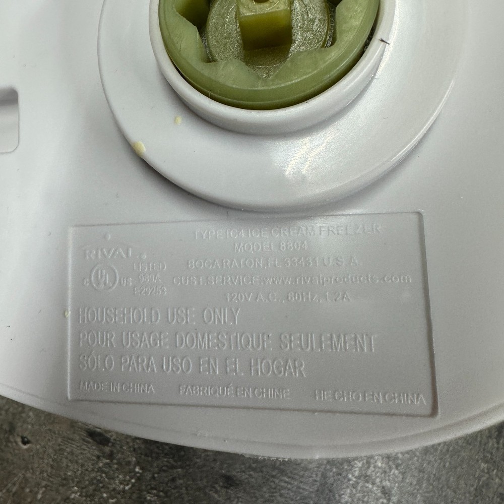 Rival 8804 Ice Cream Maker Replacement Electric Motor Drive WORKS