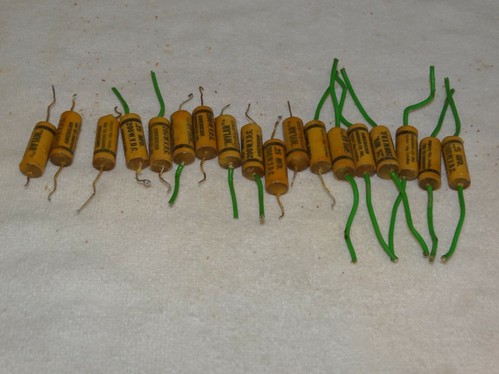 18 - Vintage "Mylar" Capacitor Pulls .25 mfd 200wvdc