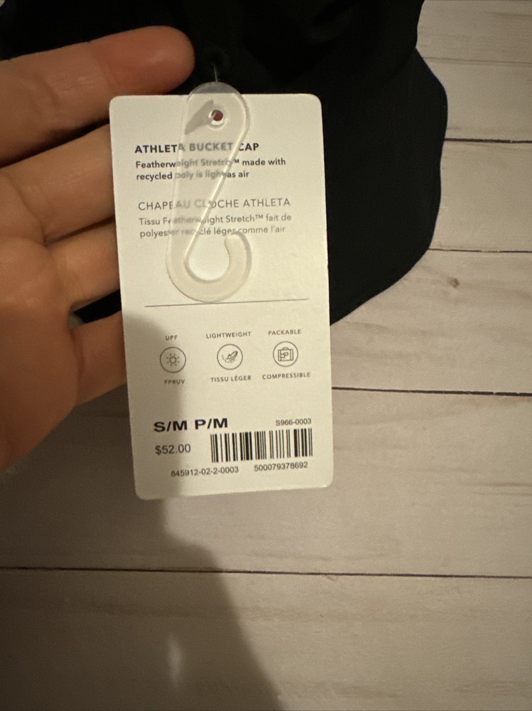 NWT ATHLETA Bucket Cap Hat Black S/M