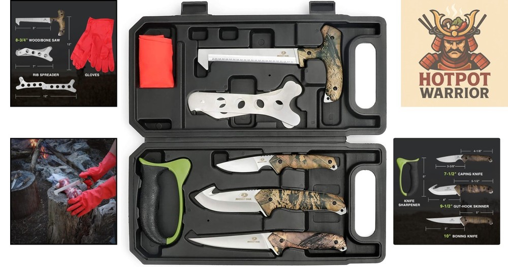 8-Piece High-Quality Hunting Field Dressing Kit - Portable Game Processor Set