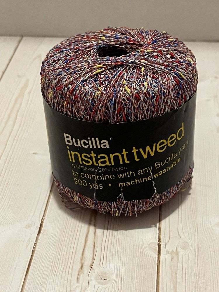 One ball Bucilla Instant Tweed thread color 1