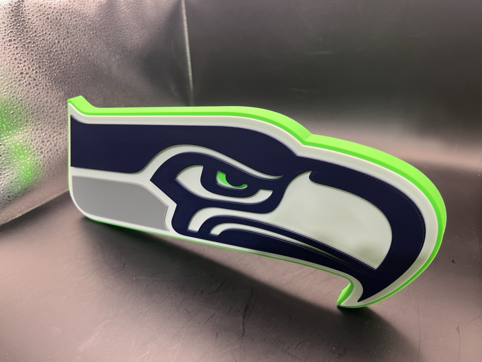 Seattle Seahawks Logo Sign Display | 3D Wall Desk Shelf Art