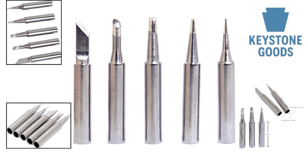 5pcs Universal Soldering Iron Tips Set for Hakko & More