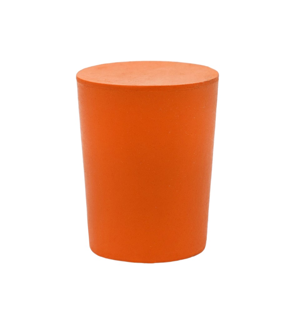 10PK Rubber Stoppers, Solid - 15mm Bottom, 18mm Top, 24mm Length - Eisco Labs