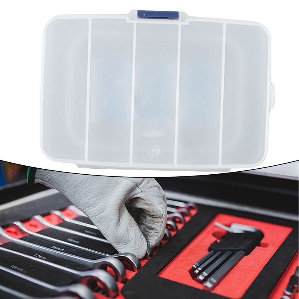 Screws Box Case Tool Tool Screws Translucent Transparent 1PCS 5 Grids Box