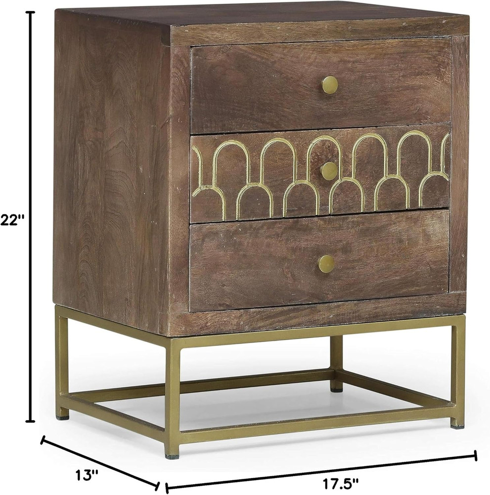 Modern Walnut Night Stand for Stylish Bedrooms