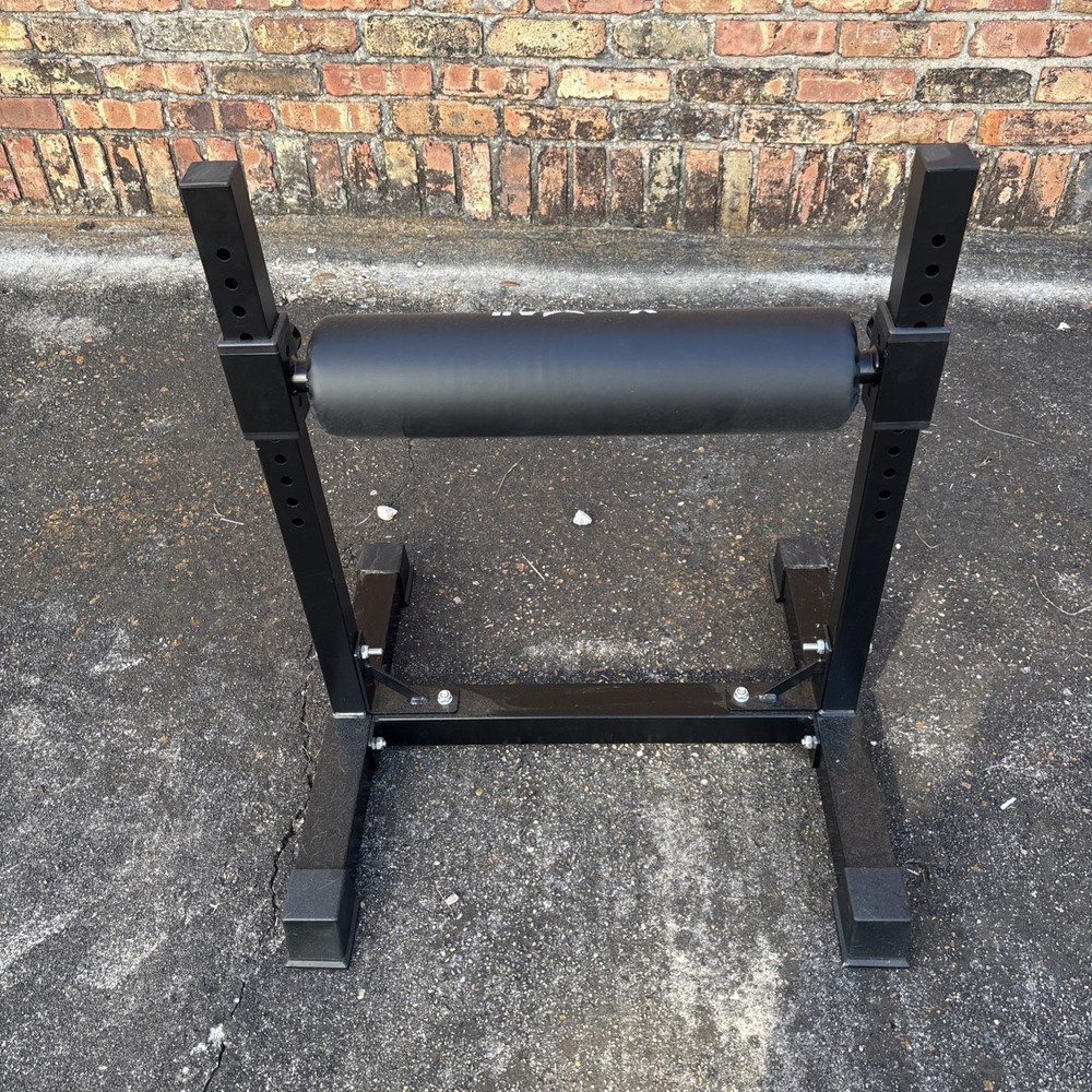 Adjustable Bulgarian Split Squat Stand Leg Strength Trainer Foam Roller Gym EUC