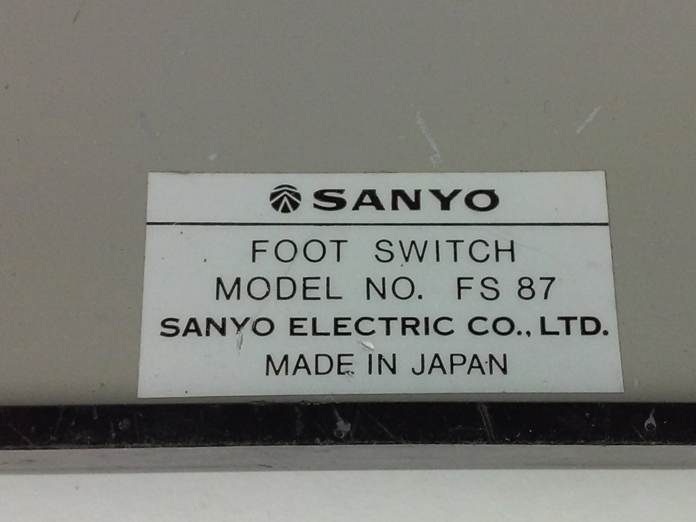 Sanyo FS-87 Transcriber Transcription Machine Foot Control Switch Pedal