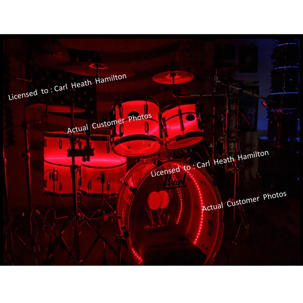 3 4 5 6 7 piece drum kit LED lights - LED lighting system for drum kit