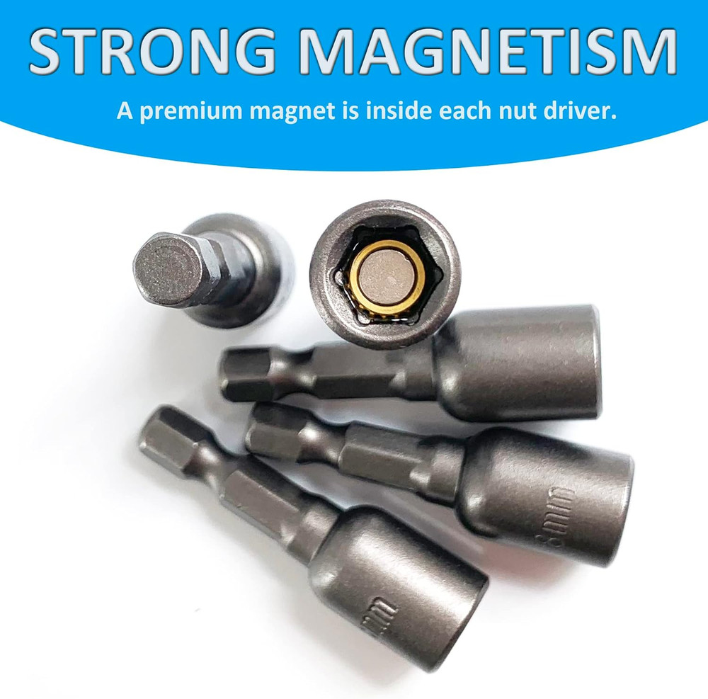 5/16'' Nut Driver Bit Sets 10PCS, 5/16 Inch Nut Driver Hex Shank Quick C