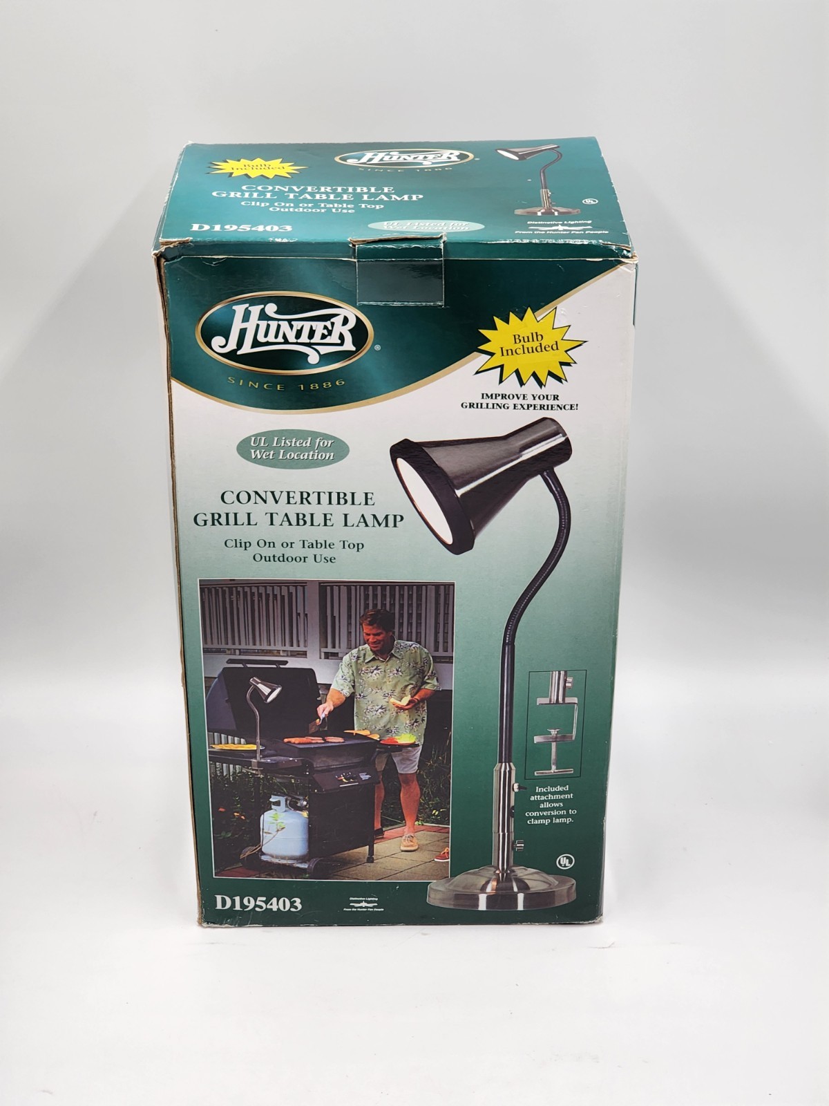 Hunter 25" Convertible Grill Table Lamp D195403 UL Listed - New - Free Shipping