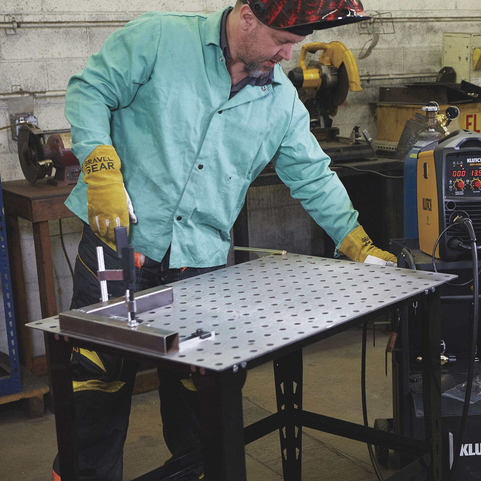 Klutch Steel Welding Table with Tool Kit, 36in.L x 24in.W x 33-1/4in.H