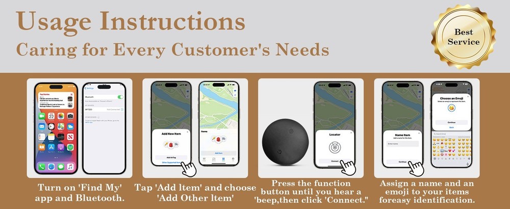 Smart Dog Tracker, Pet Location Tracker, MFi Certificated Tracking Device, Water