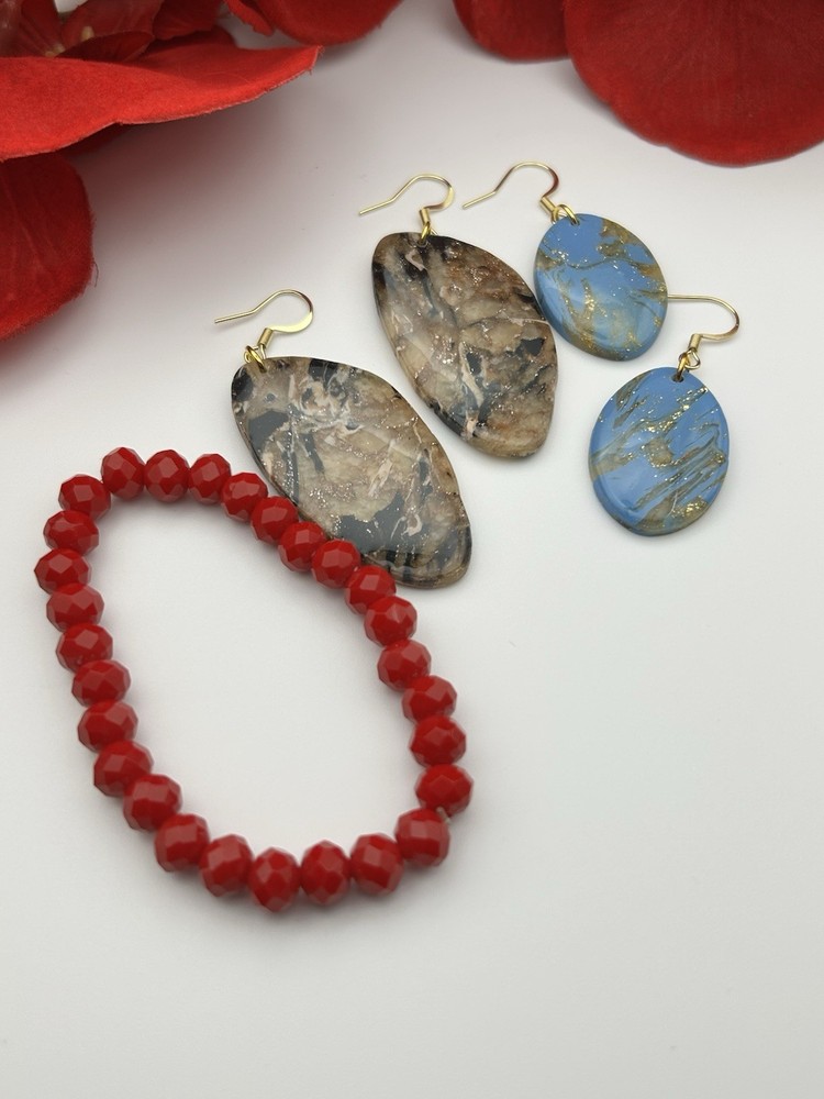 Handmade Earrings & Matching Bracelet