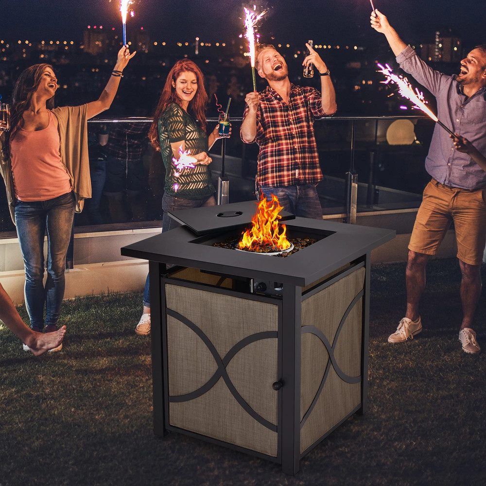 25'' Gas Fire Pit Table 40,000 BTU Propane Fire Pit Table W/ CSA Certification
