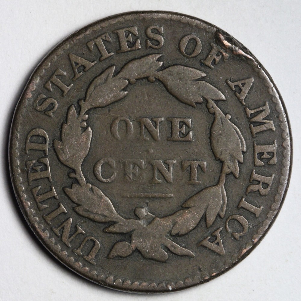 1831 Coronet Head Large Cent CHOICE VG E123 RCH