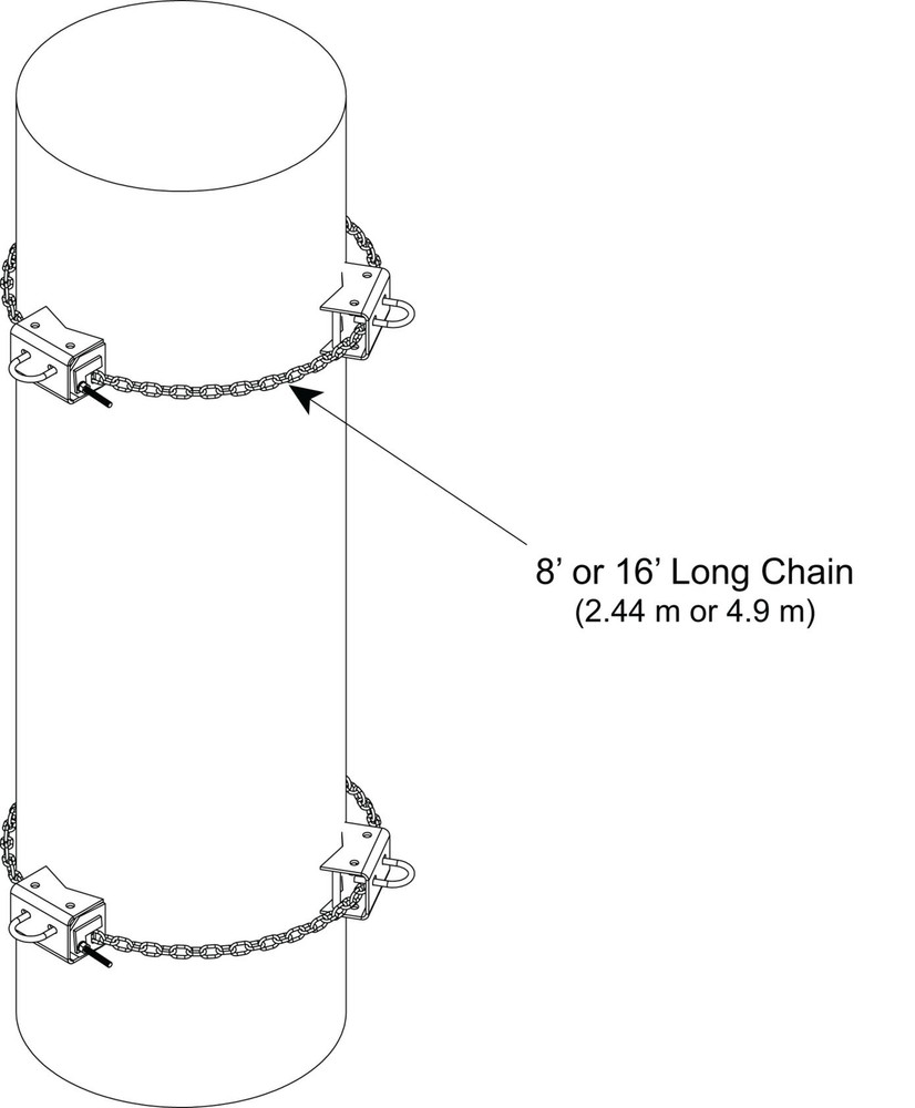 Commscope CM-30T-B | Chain Mount Base Kit, 8 ft chain