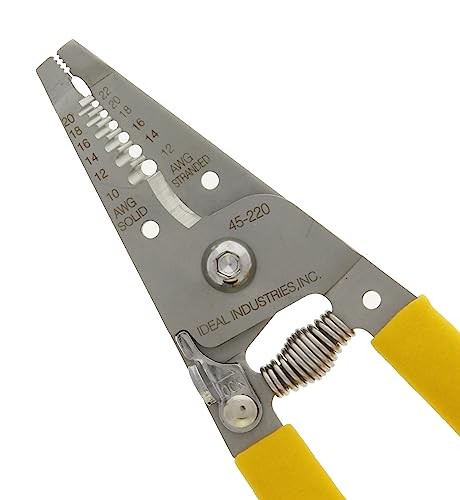 IDEAL Electrical 45-220 T-Stripper Wire Stripper, 10-20 AWG Solid, Black