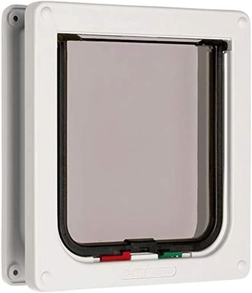 Secure 4-Way Locking Cat Door with Trimmable Liner for Easy Installation