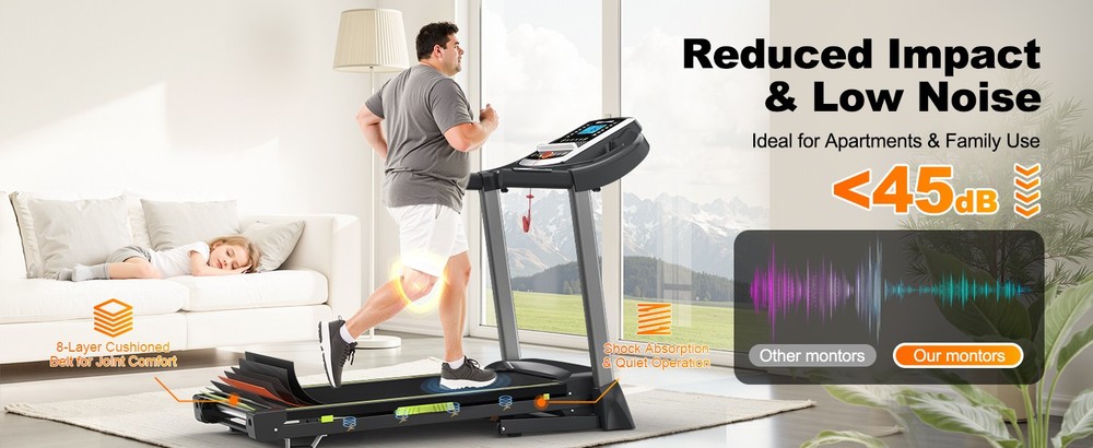 Foldable Under-Desk Treadmill For Home Use Remote-Controlled With LED Display