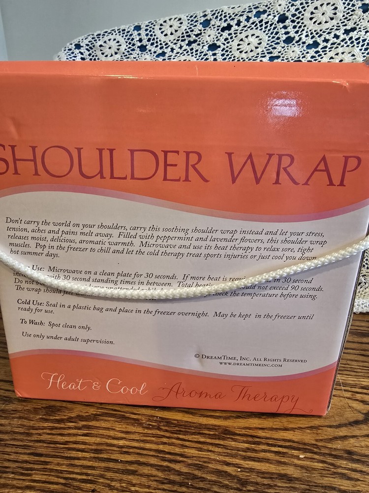 NIB Spa Comforts Aroma Therapy Shoulder Neck Heating Pad Wrap