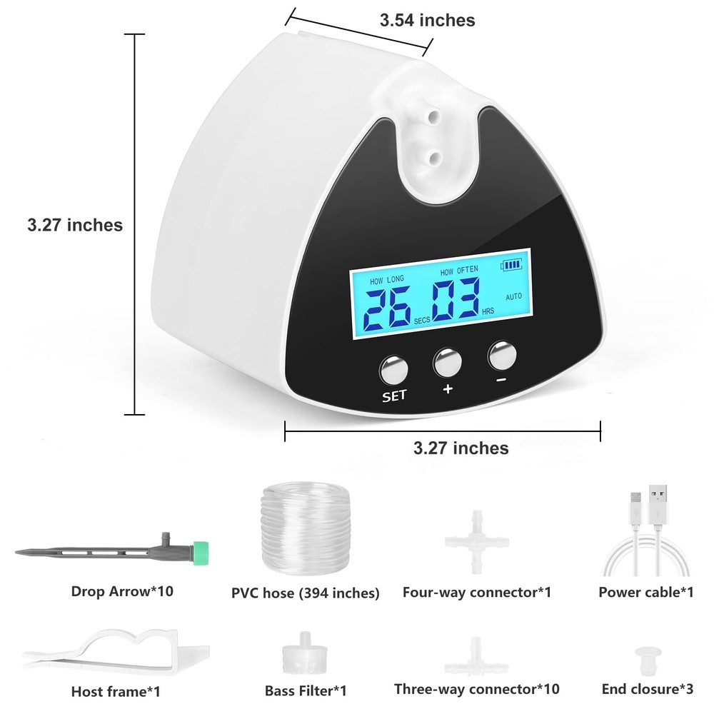 Automatic Plant Waterer Indoor | Programmable Drip Irrigation Kit with USB Po...