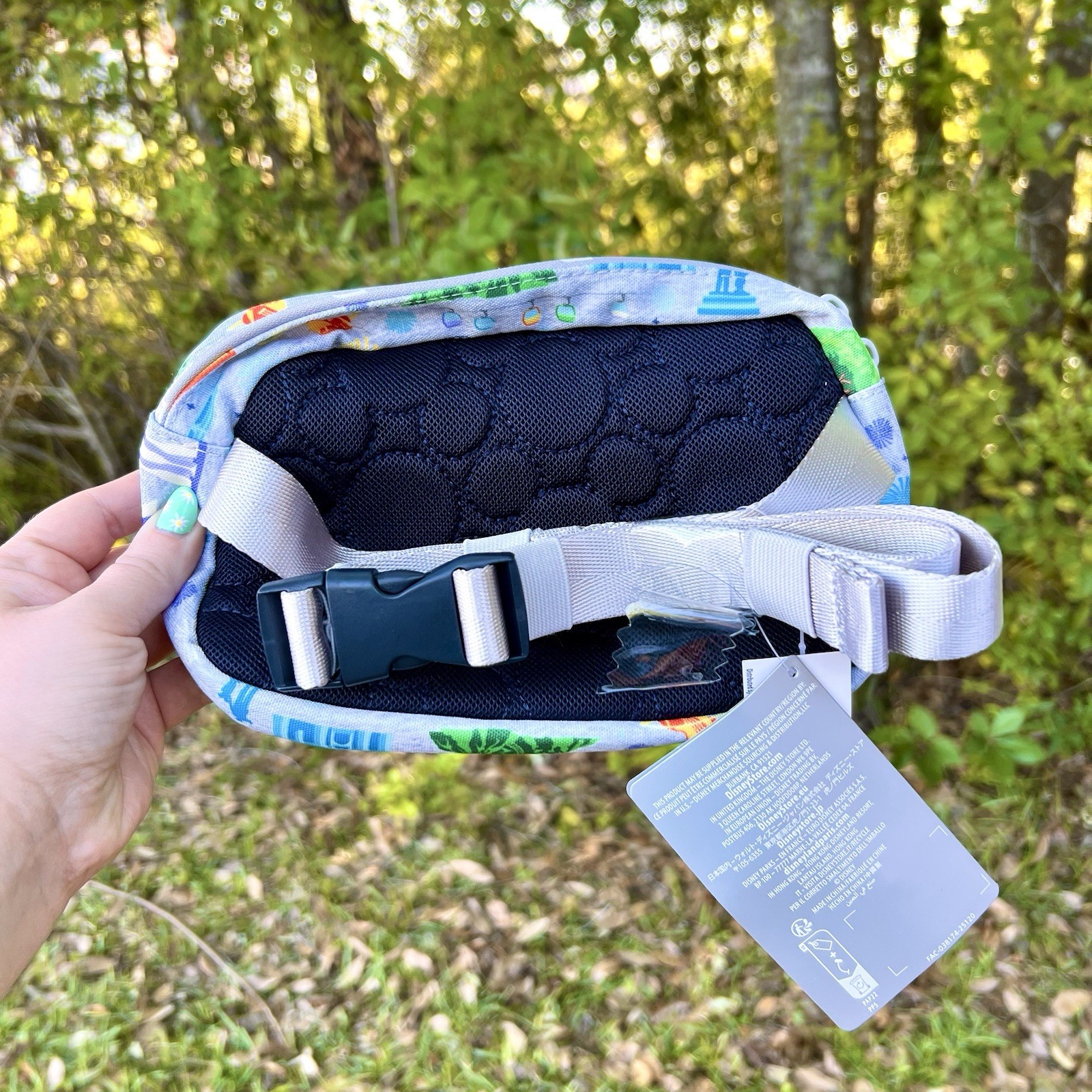 Disney Parks WDW Four Park Icons Belt Bag Fanny Pack W/ Headband Ear Holder NEW