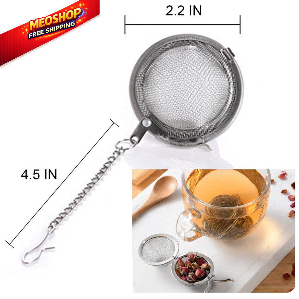 3PCS Premium Tea Infusers, Loose Leaf Tea, Upgraded 2.2 IN, Silver